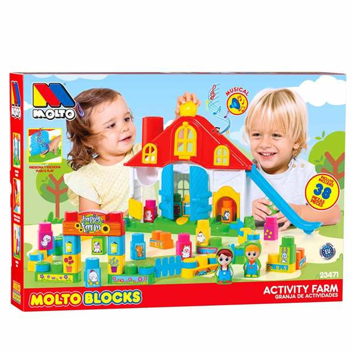 Playset Moltó Ljud Bondgård 38 Delar