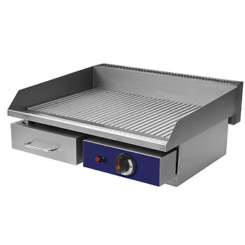 Gasgrillbänk, 1 zon, räfflad plåt