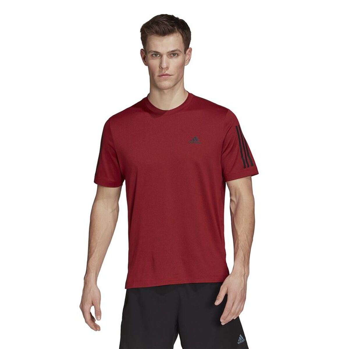 T-shirt med kortärm Herr Adidas HK9542 Mörkröd - 2