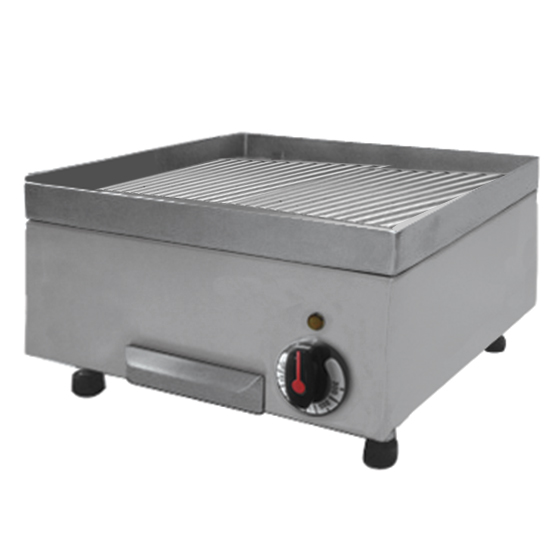 Elektrisk grillbänk, 1 zon, räfflad plåt