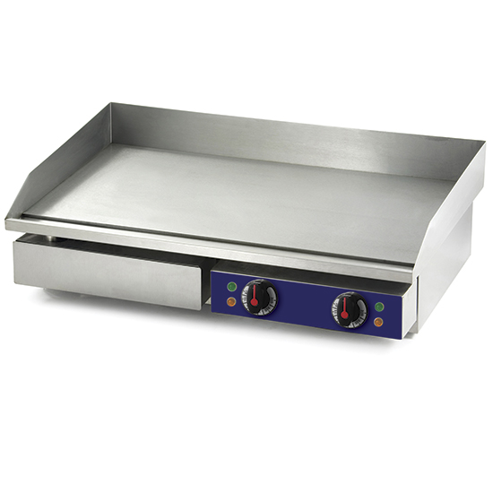 Elektrisk grillbänk, 2 zoner, slät platta