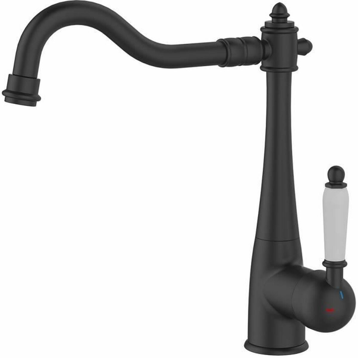 Kitchen Tap Rousseau RETRO Svart Mattfihish