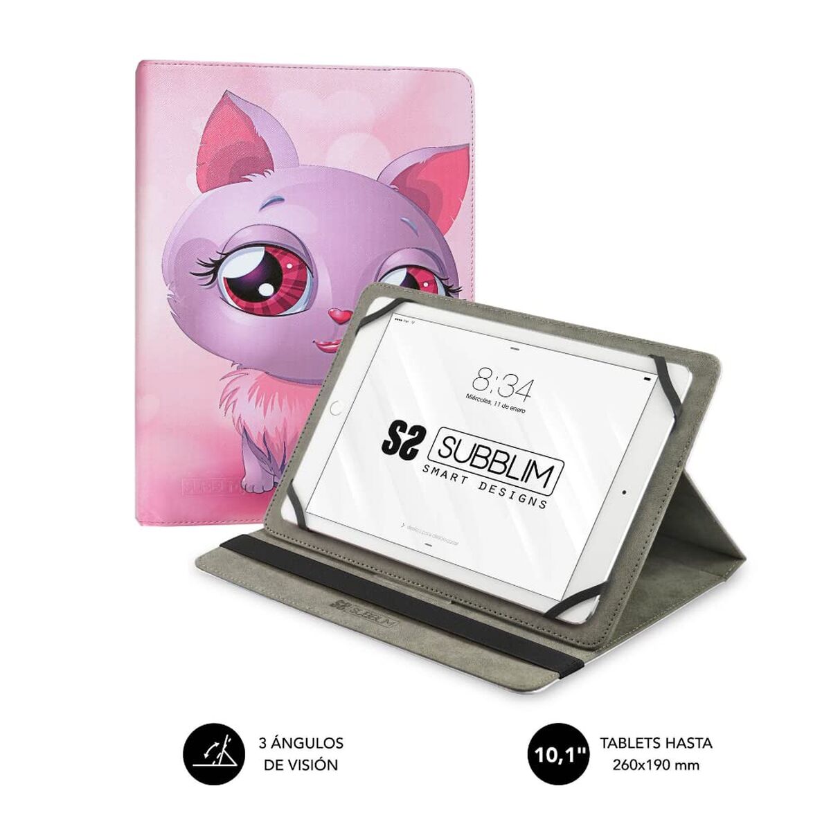 Fodral till Läsplatta Subblim SUB-CUT-4TC002 Rosa
