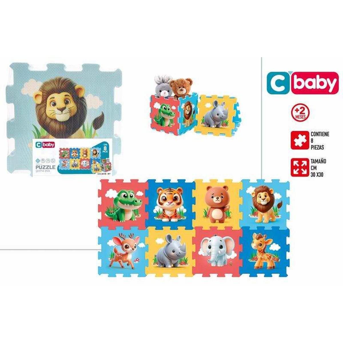 Pussel Colorbaby 120 x 60 cm Multicolour djur 8 Delar - 3