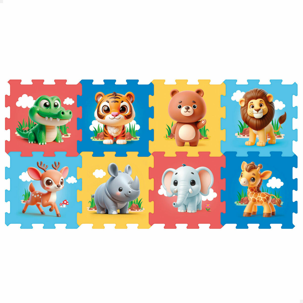 Pussel Colorbaby 120 x 60 cm Multicolour djur 8 Delar
