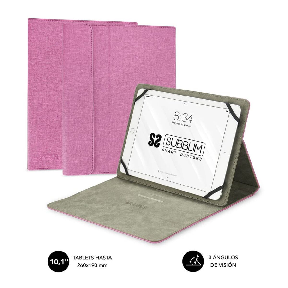 Fodral till Läsplatta Subblim SUB-CUT-1CT003 Rosa