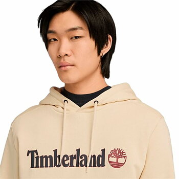 Tröja med huva Herr Timberland Kennebec River Linear Logo Beige