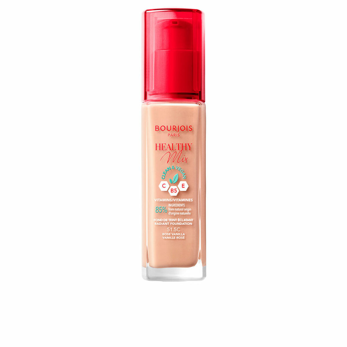 Flytande makeupbas Bourjois Healthy Mix Nº 515 Nº 515-Rose Vanilla 30 ml