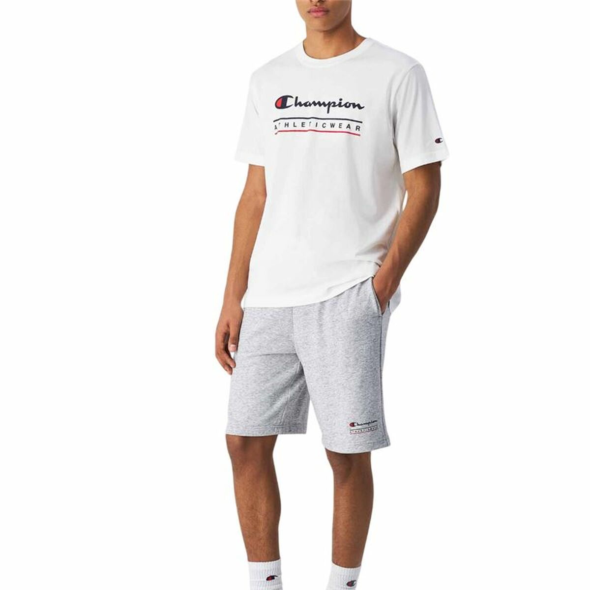 T-shirt med kortärm Herr Champion Champion SS Vit - 2