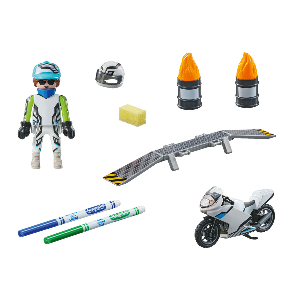 Playset Playmobil Color Motorcykel 18 Delar - 3
