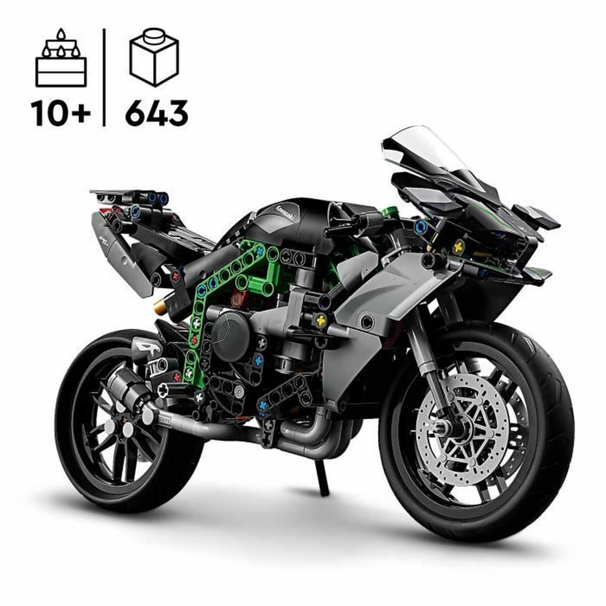 Byggsats Lego Technic 42170 Kawasaki Ninja H2R Svart 643 Delar - 2