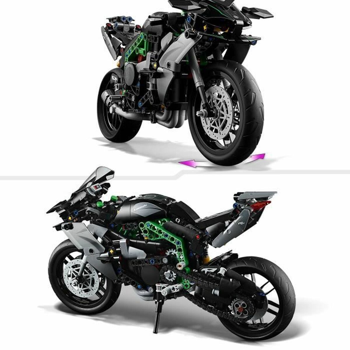 Byggsats Lego Technic 42170 Kawasaki Ninja H2R Svart 643 Delar - 3