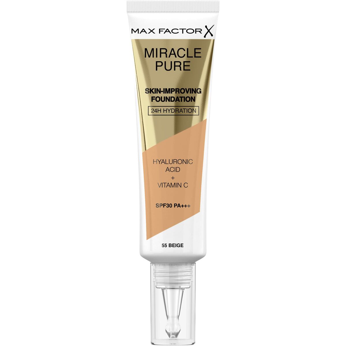 Flytande makeupbas Max Factor Miracle Pure 55-beige Nº 55-beige Spf 30 30 ml