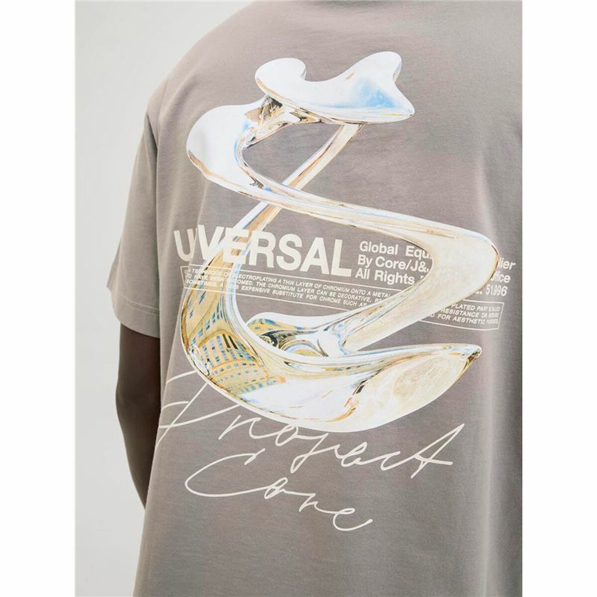T-shirt med kortärm Herr Jack & Jones Jcodynamic Dust Ss Crew Neck Ljusbrun - 3