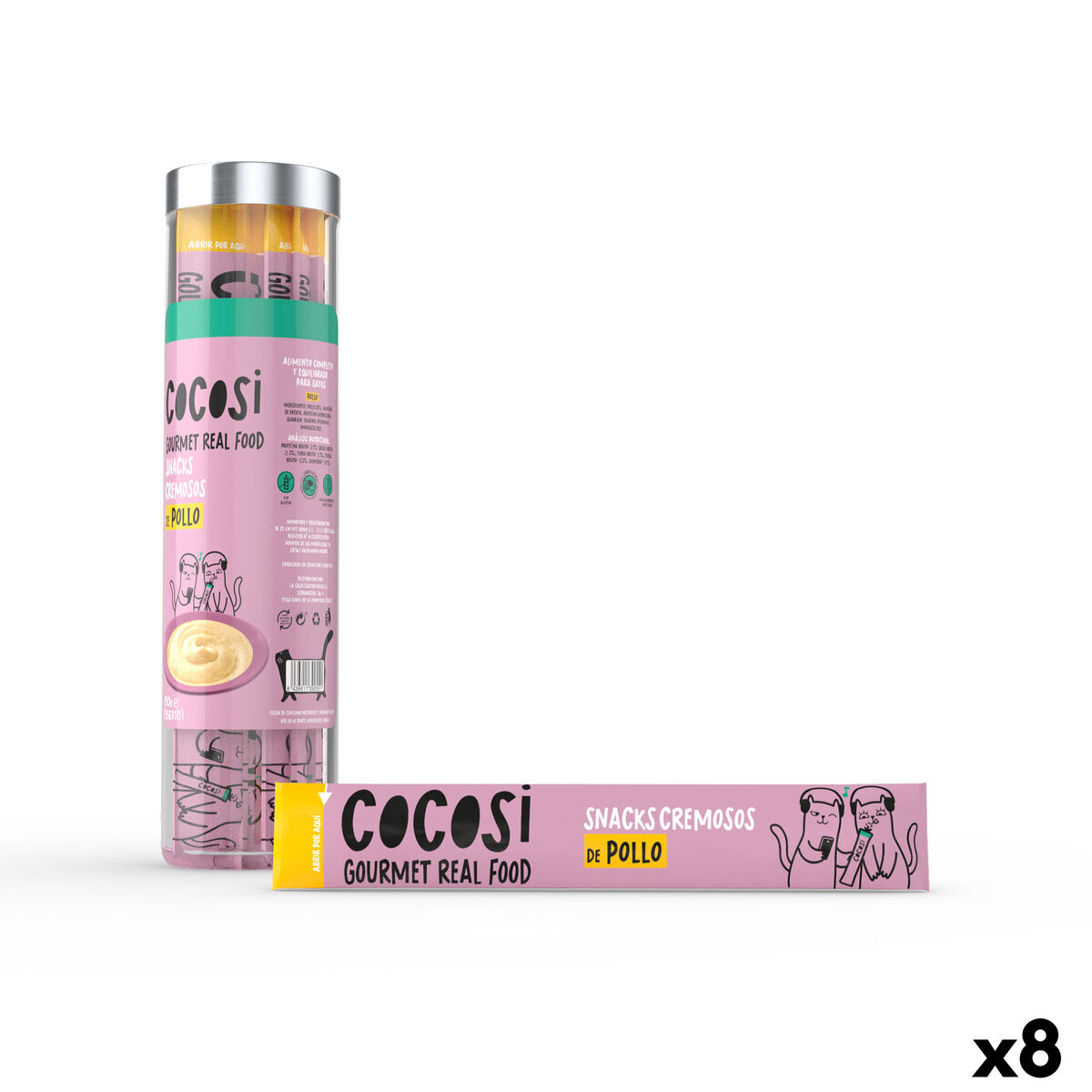 Snack for Cats Cocosi Gourmet Real Food Kyckling 10 Delar (8 antal)