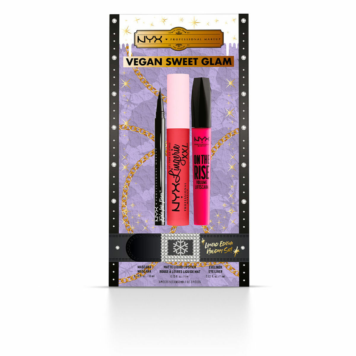 Sminkset NYX Vegan Sweet Glam Begränsad utgåva 3 Delar