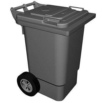 Soptunna på hjul, 60 liter