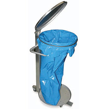 Avfallspåse med hållare med lock