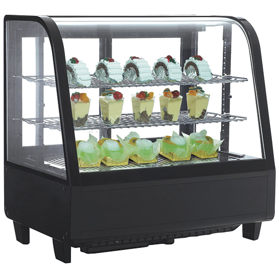 Kylda display med skjutbara glas, l=682 mm, 0 °C/12 °C