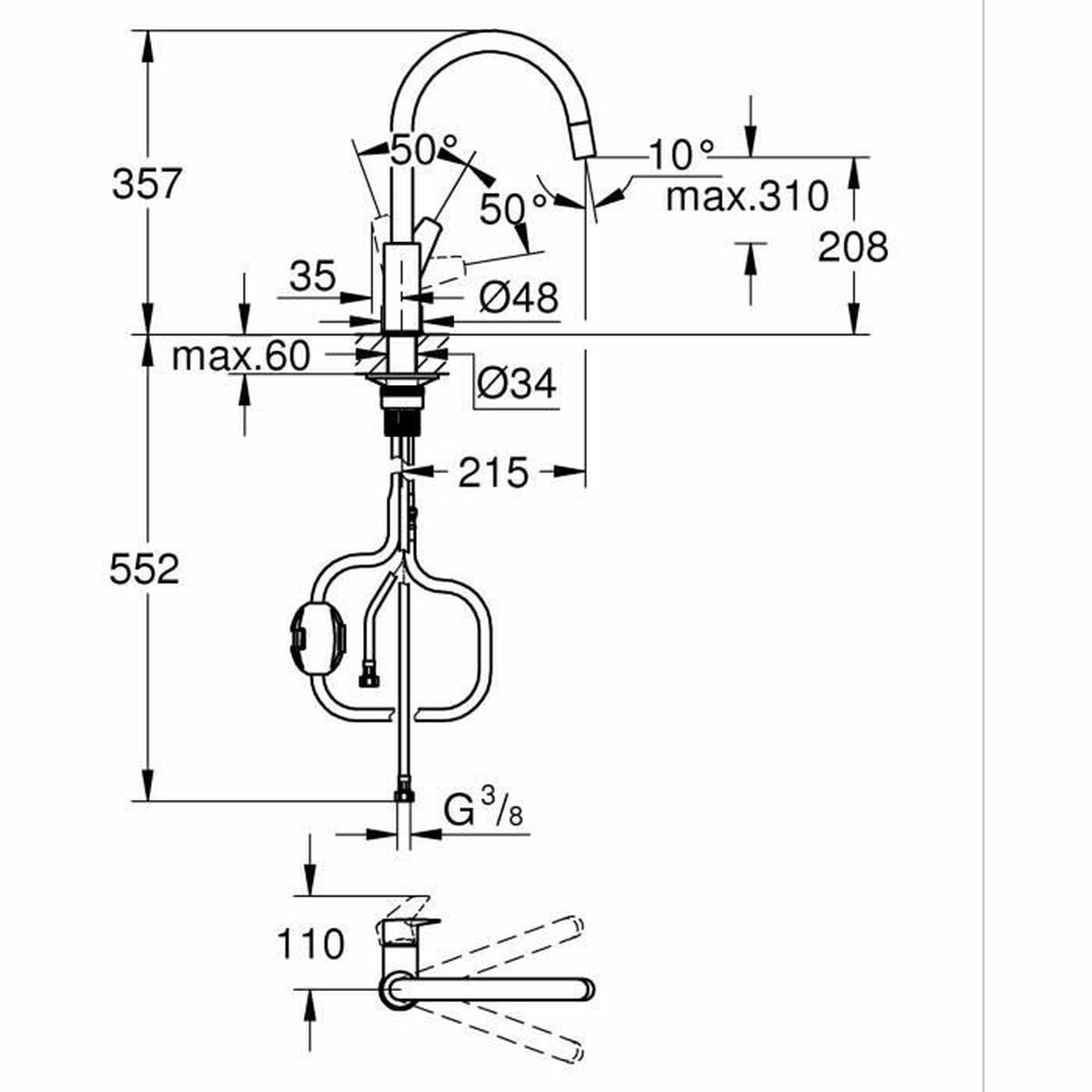Blandare Grohe Start Edge - 3