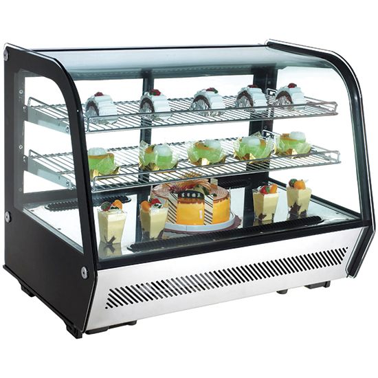 Kylda display med skjutbara glas, l=696 mm, 0 °C/12 °C
