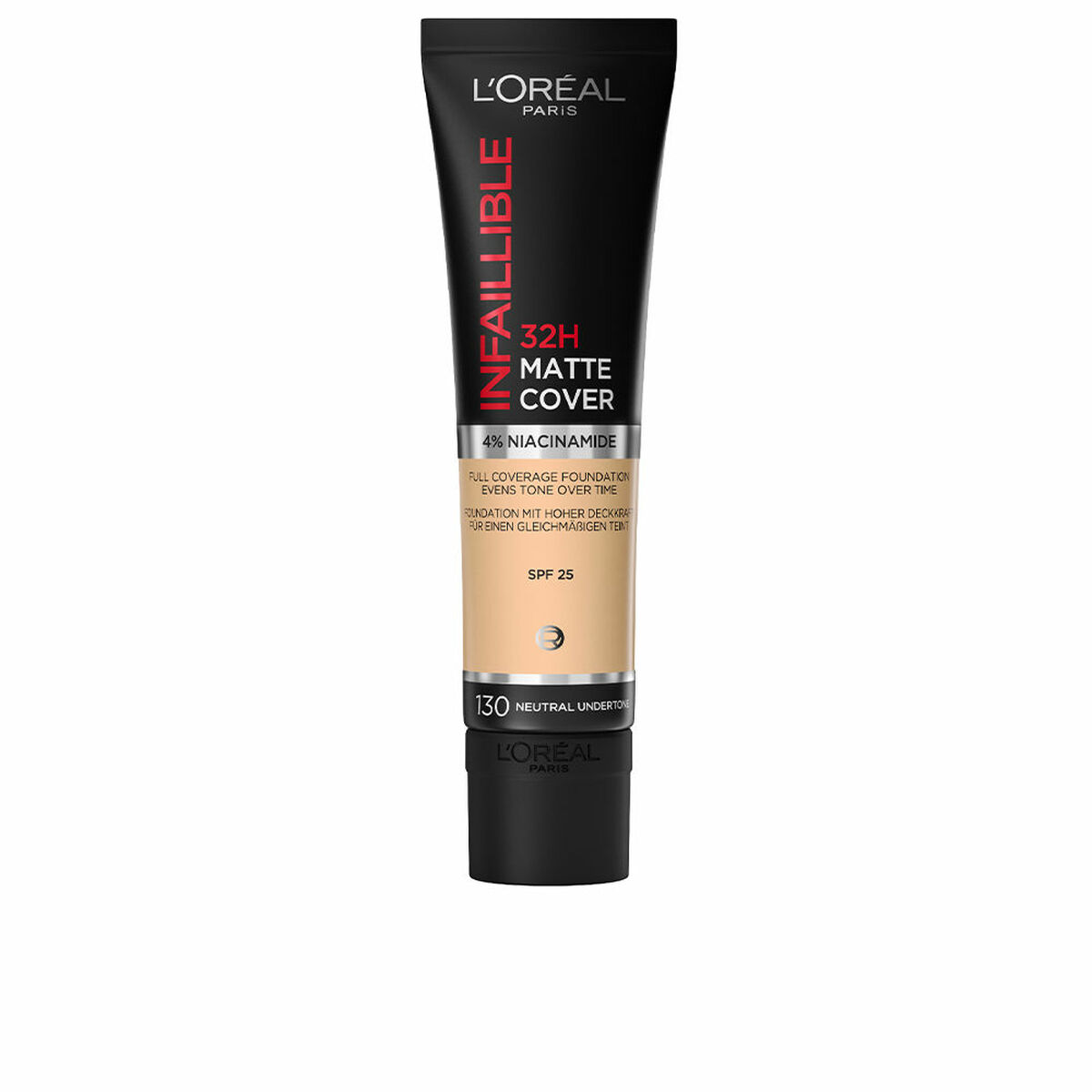 Flytande makeupbas L'Oreal Make Up Infaillible H Nº 130 neutral undertone Nº 130-Neutral Undertone Spf 25 30 ml