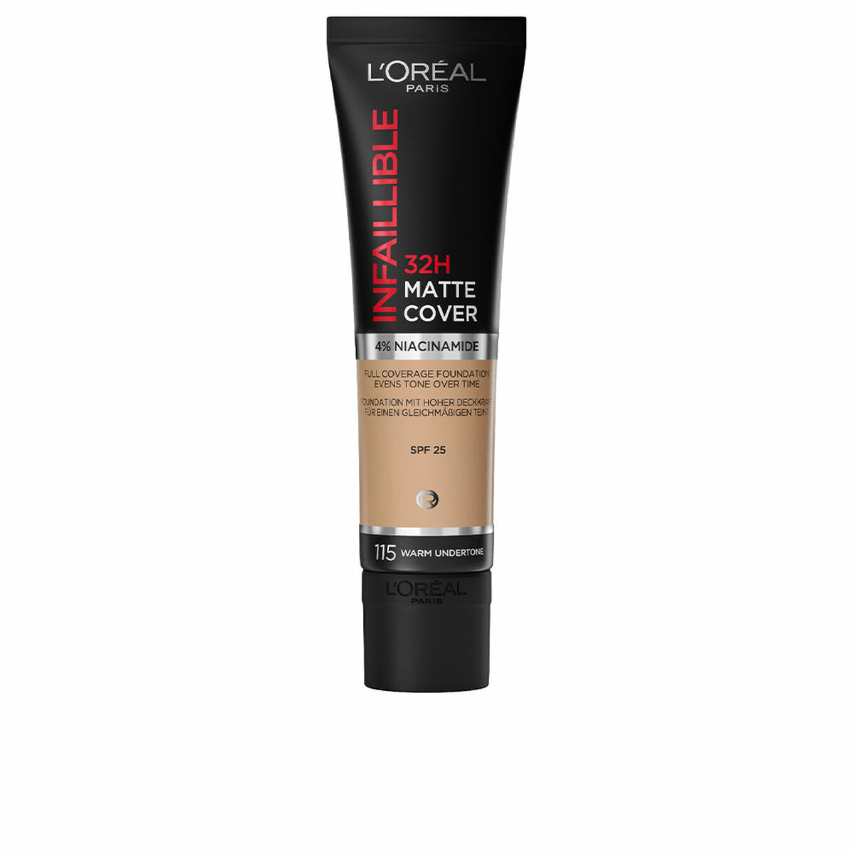 Flytande makeupbas L'Oreal Make Up Infaillible H Nº 115 warm undertone Nº 115-Warm Undertone Spf 25 30 ml