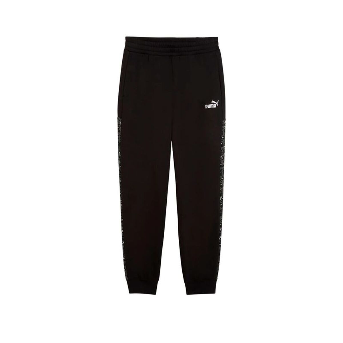 Långa träningsbyxor Puma Essentials Graphic Animal C Svart Kvinna