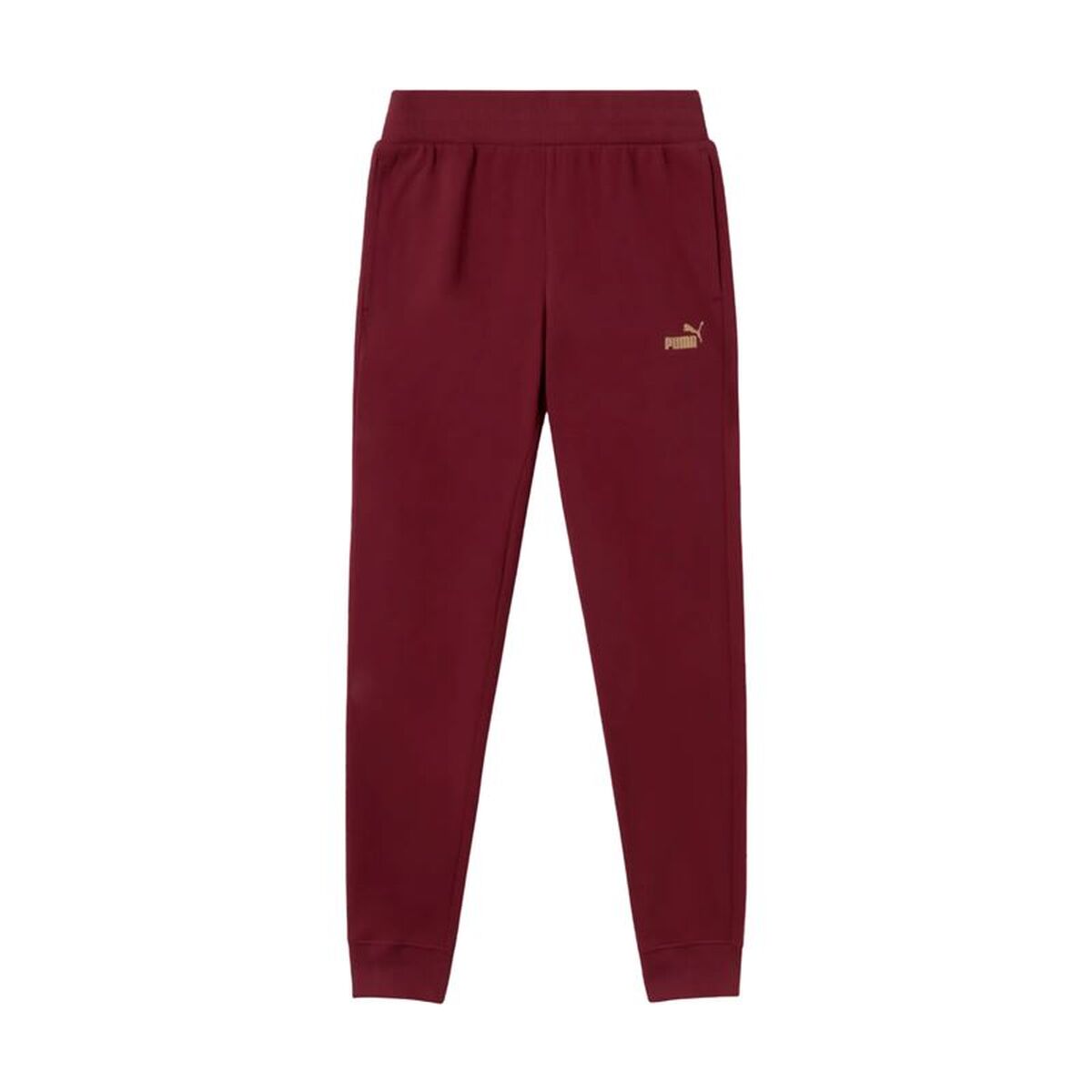 Långa träningsbyxor Puma Ess+ Textured Foil Mörkröd Kvinna