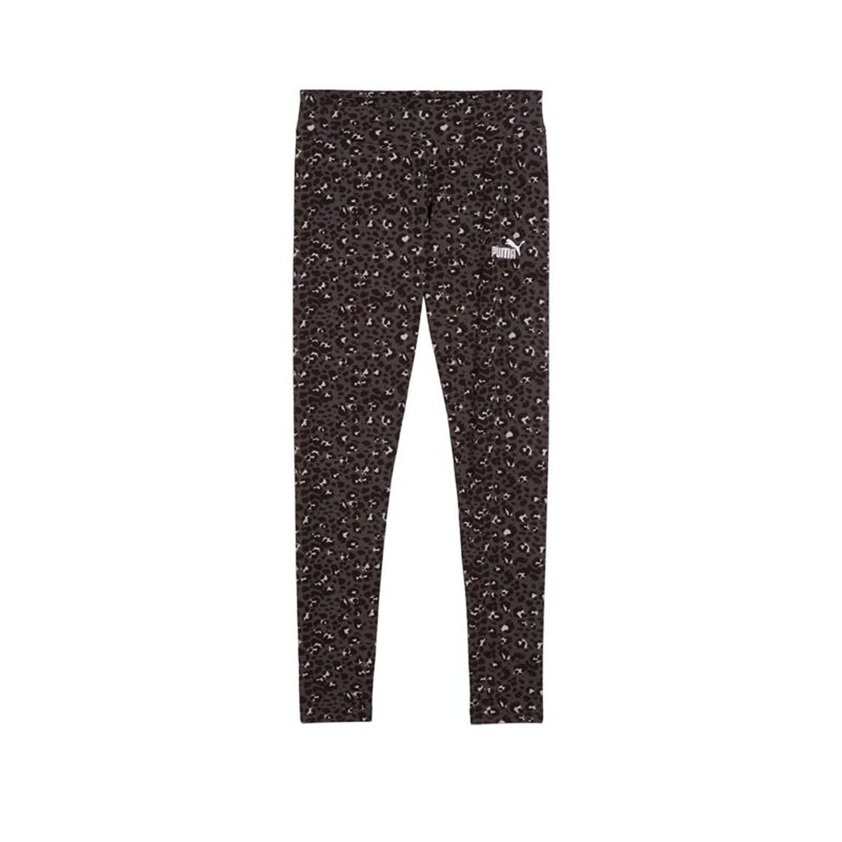 Långa träningsbyxor Puma Essentials Graphic Animal A Svart Kvinna