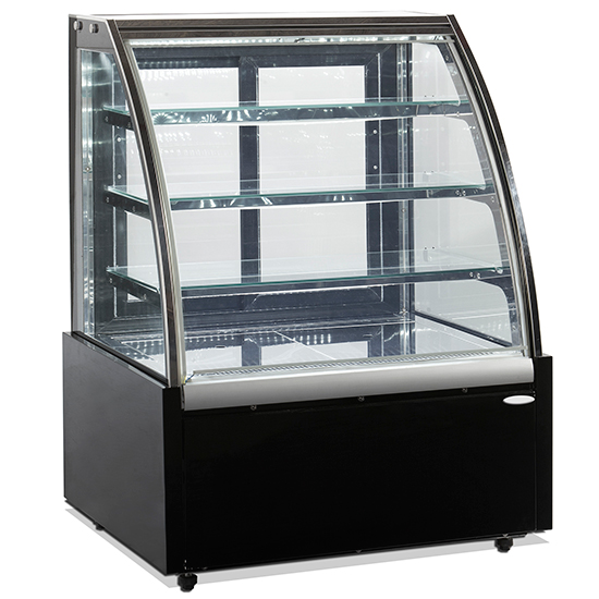 Kylda display med skjutbara glas, l=1000 mm, +1 °C +8 °C