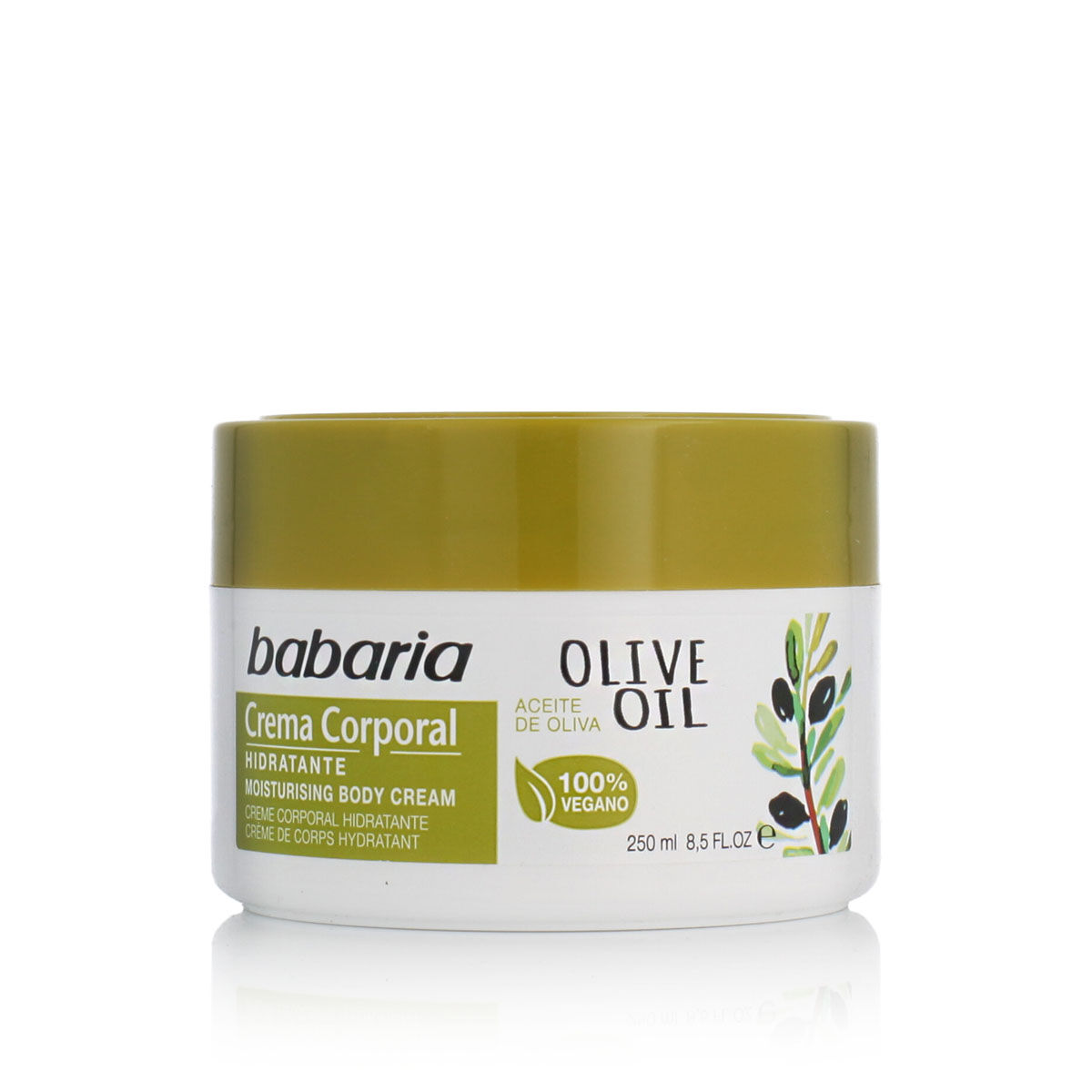 Fuktande kroppskräm Babaria Olive Oil Olive Oil 250 ml Olivolja