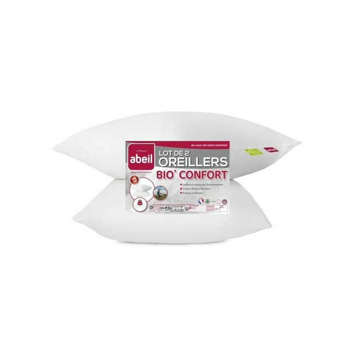Set med 2 kuddar Abeil Vit 60 x 60 cm (2 antal)