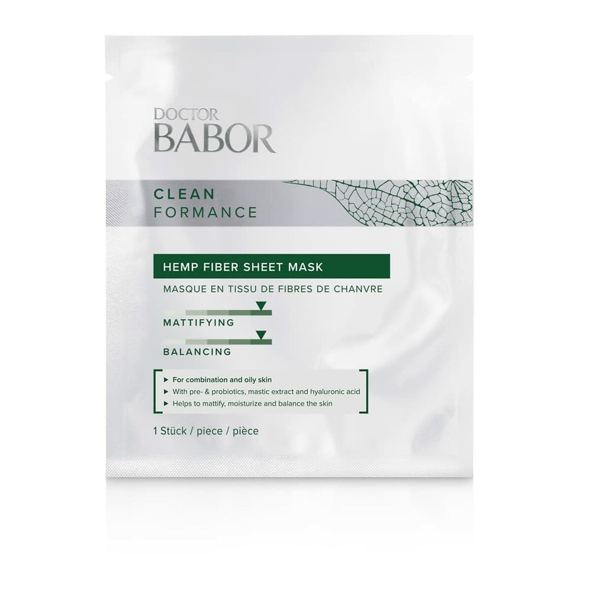 Ansiktsmask Babor Doc Clean Hemp Fiber 1 antal