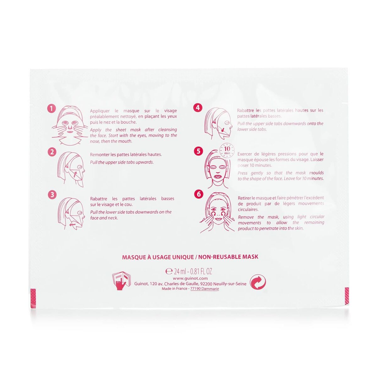 Ansiktsmask Guinot Eclat Lifting 4 antal - 2