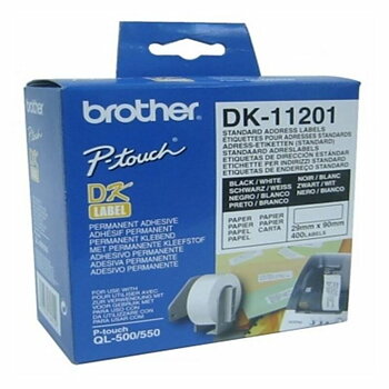 Etiketter till Skrivare Brother DK11201 29 x 90 mm Svart Vit