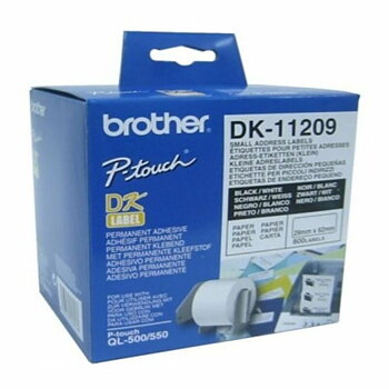 Etiketter till Skrivare Brother DK11209 62 x 29 mm Vit Svart/Vit