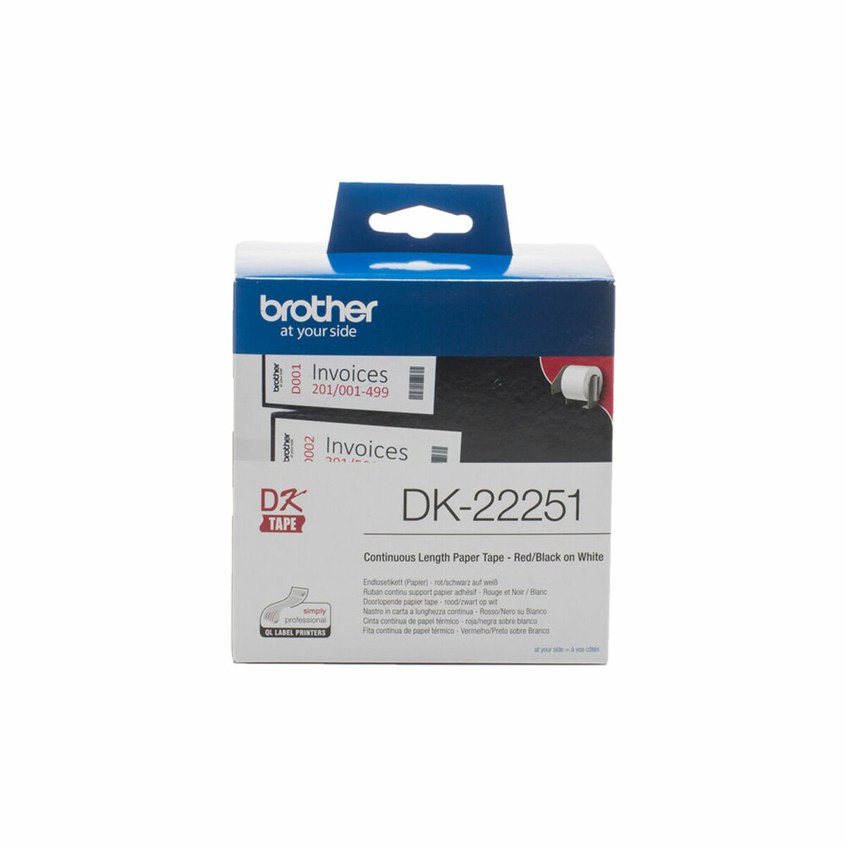 DisplayPort till HDMI Adapter Brother DK22251 15,24 m Blå Vit Svart