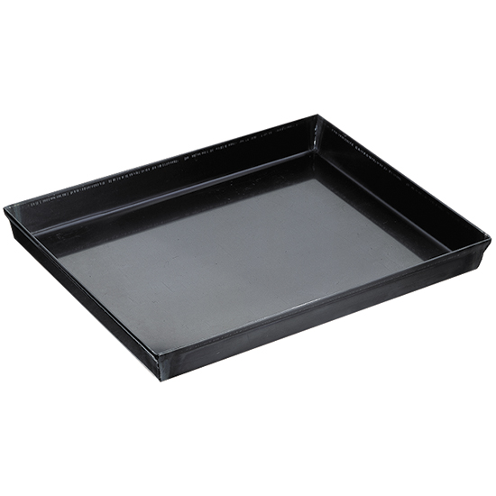 Rektangulär bakplåt i blått stål, 300x230 mm