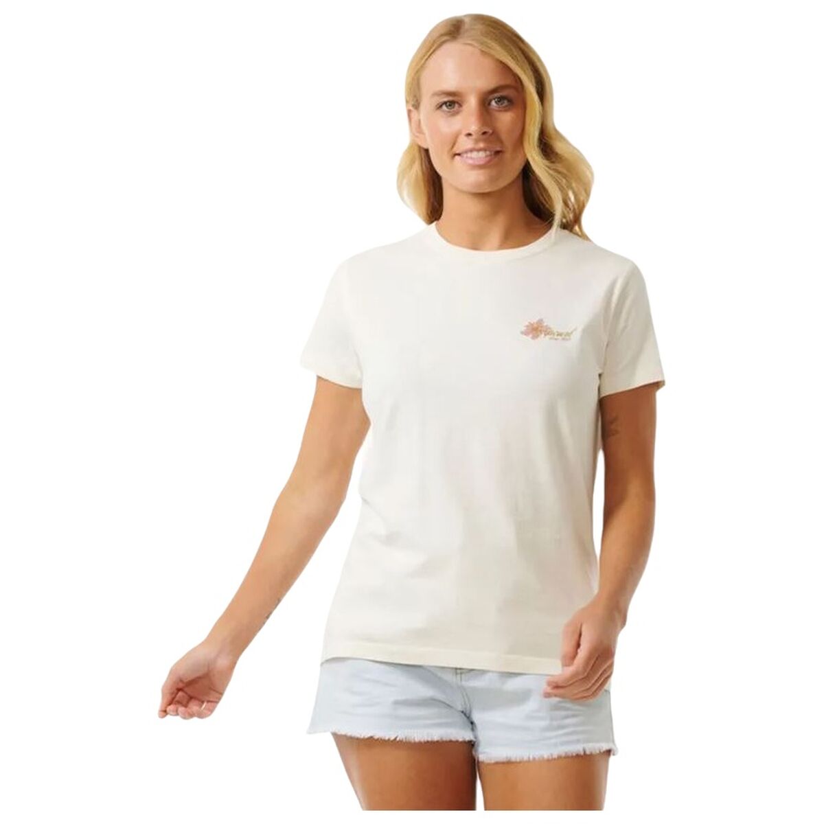 T-shirt med kortärm Dam Rip Curl Wild Bloom Vit