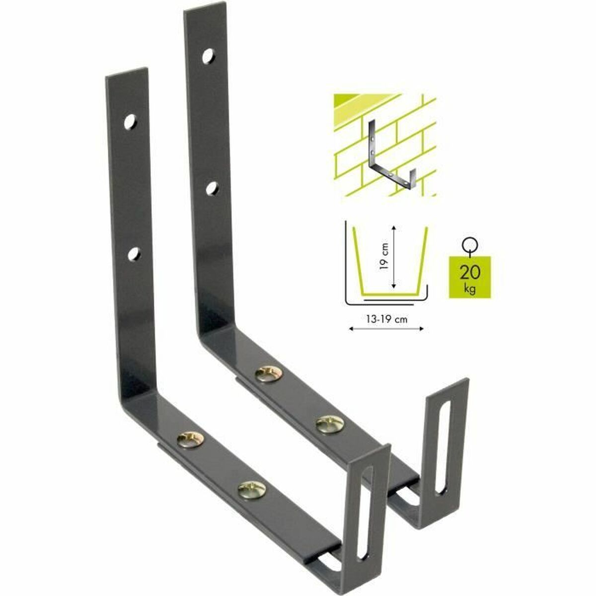 Blomlådshållare Garden ID Wall Hook Svart