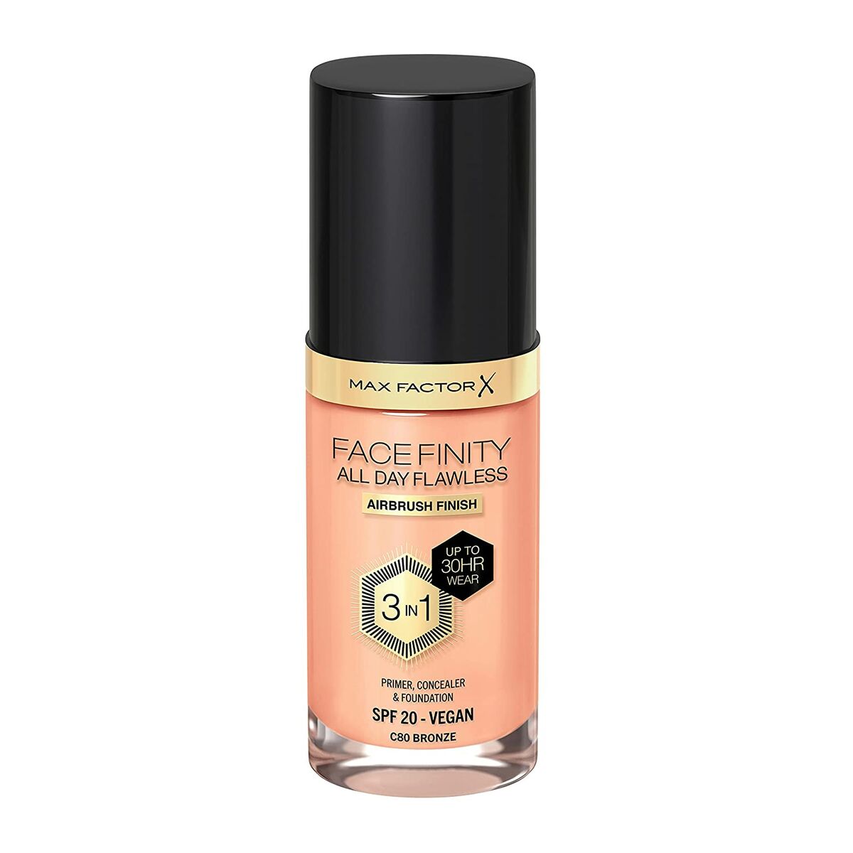 Foundationkräm Max Factor Facefinity Nº 80-bronze Nº 80 Bronze Spf 20 30 ml 3 i 1