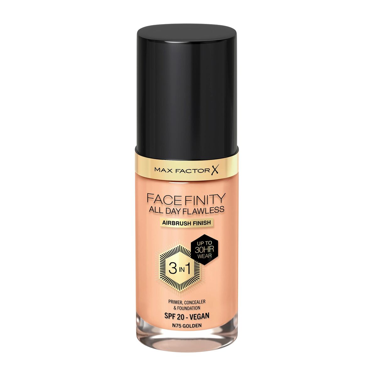 Foundationkräm Max Factor Facefinity Nº 75 Golden Spf 20 30 ml 3 i 1