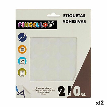 Självhäftande etiketter Pincello Vit Ø 25 mm 17 x 4 x 19 cm (12 antal)