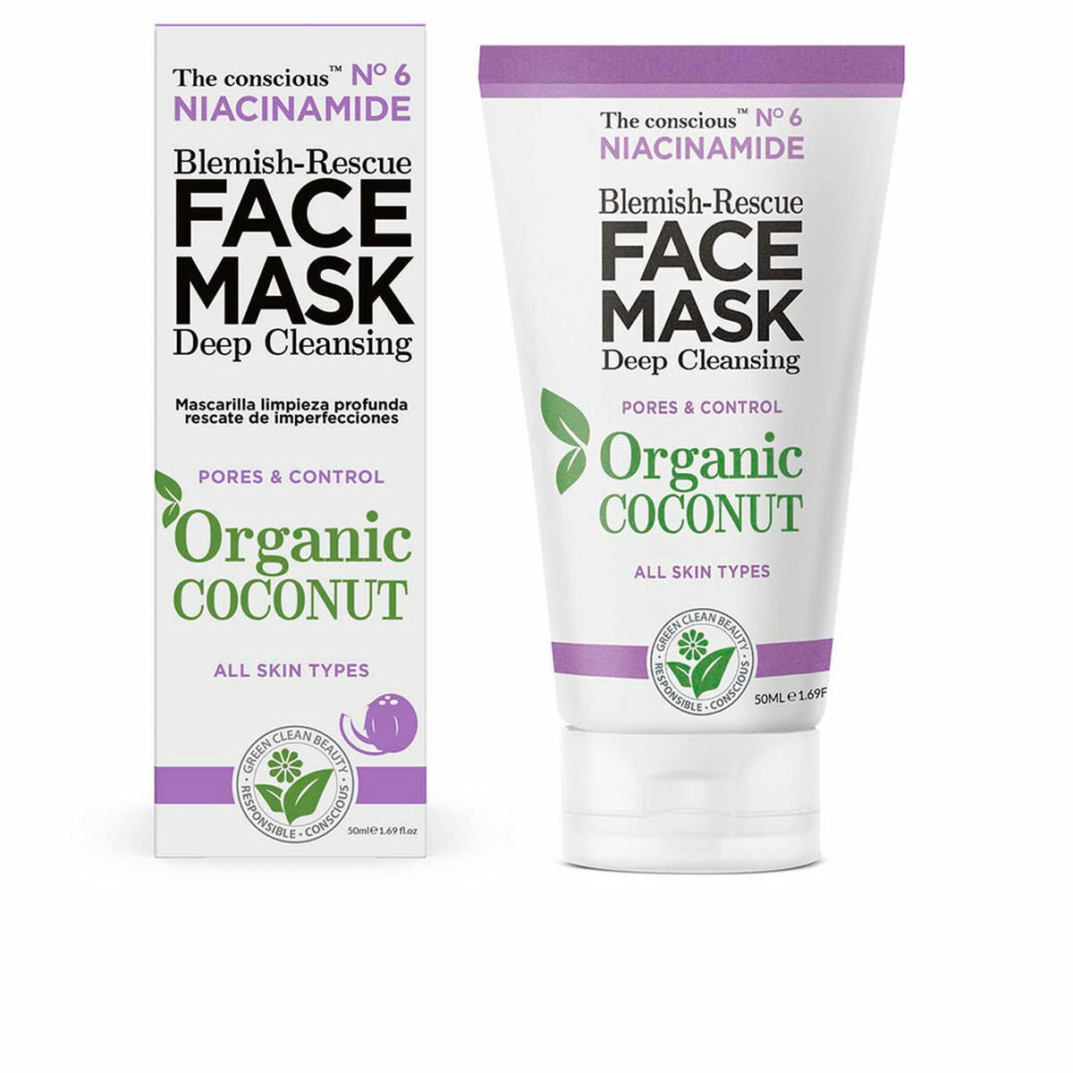 Fuktgivande Ansiktsmask The Conscious Niacinamide 50 ml Kokosnöt