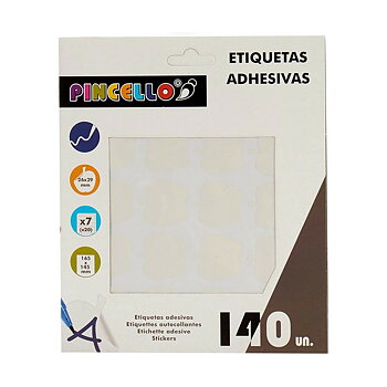 Självhäftande etiketter Pincello Vit 17 x 4 x 19 cm 22 x 49 mm Äpple (12 antal)