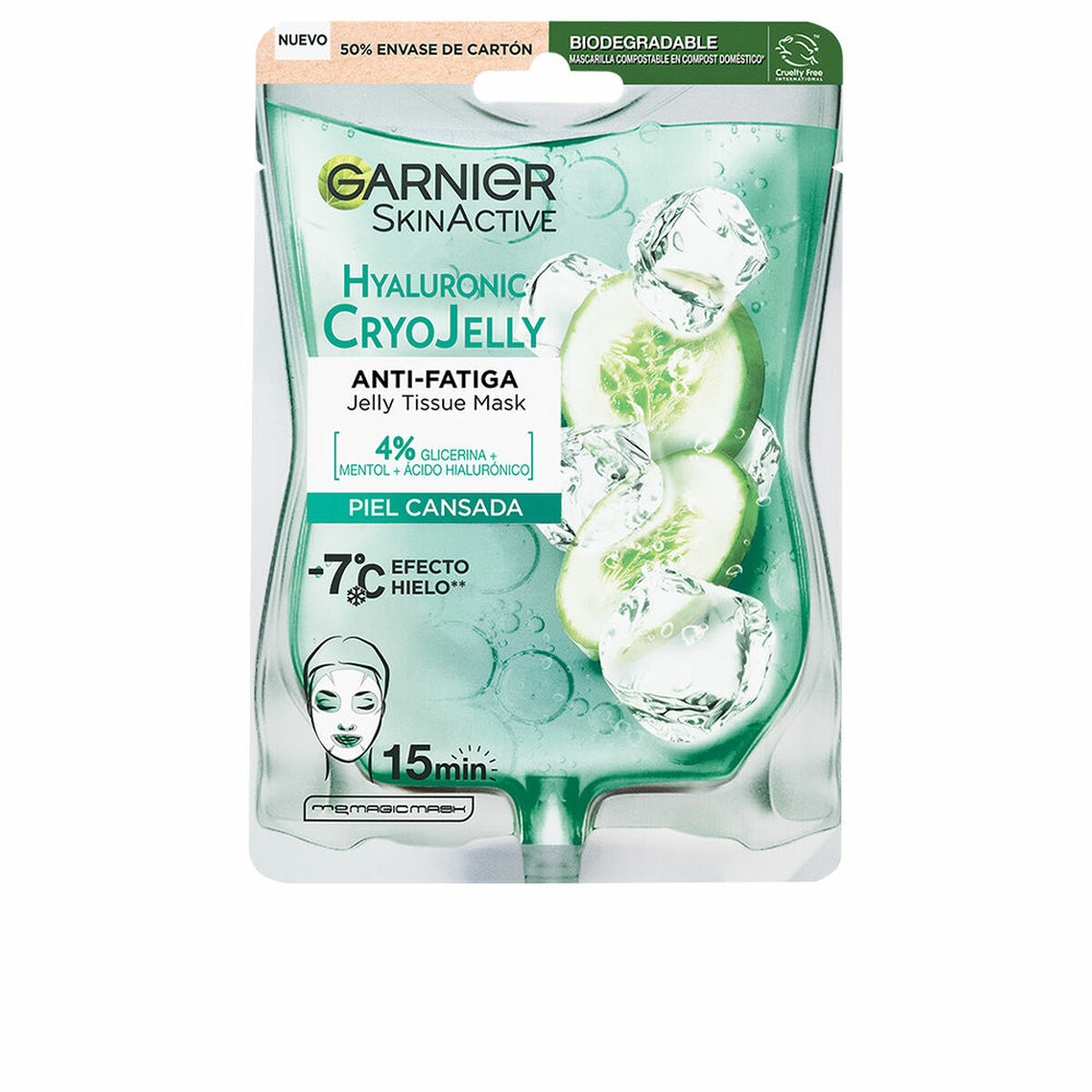 Ansiktsmask Garnier Hyaluronic Cryojelly 5 g Trötthetsdämpande