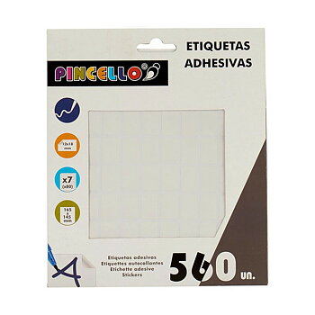 Självhäftande etiketter Pincello Vit 17 x 4 x 19 cm 12 x 18 mm Rektangulär (12 antal)