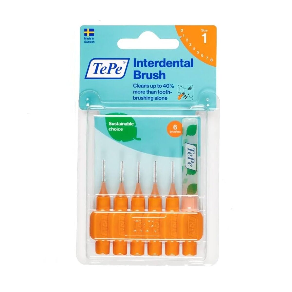 Interdentala borstar Tepe   Orange 0,45 mm 6 antal