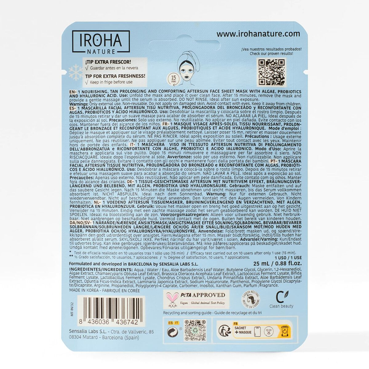 Ansiktsmask Iroha   Melon (1 antal) - 3